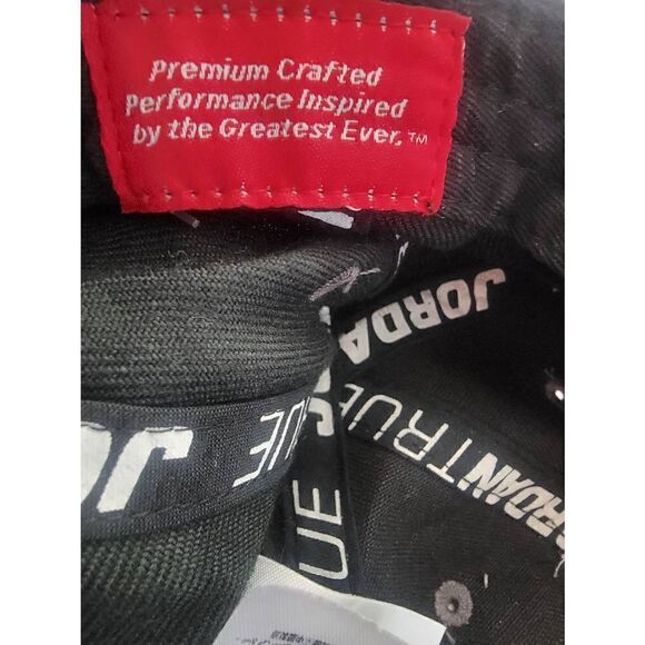 Jordan True Infant Black And Gray Snap Back Jumpman Logo Flat Brim Hat - Picture 4 of 5